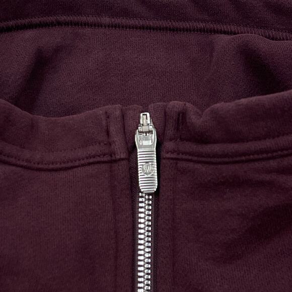 Lululemon Radiant Jacket Sz 6 Cassis Red Fleece Full Zip Slim Fit Sweatshirt - Picture 7 of 12